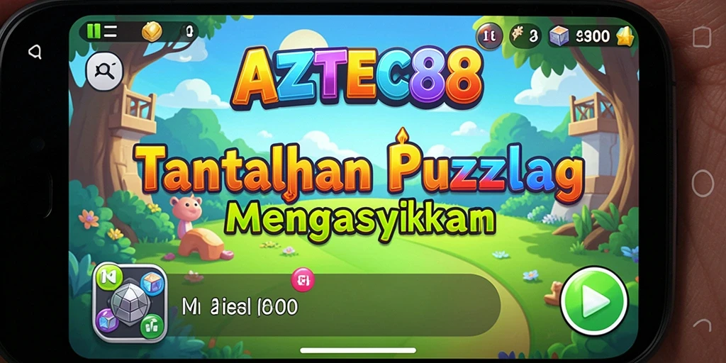 Screenshot gameplay AZTEC88 menunjukkan teka-teki menarik yang harus diselesaikan.