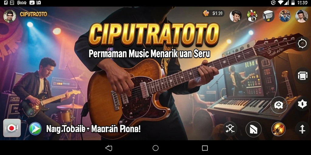 Tampilan gameplay <strong>CIPUTRATOTO</strong> yang menarik dengan lagu-lagu yang menggugah semangat.