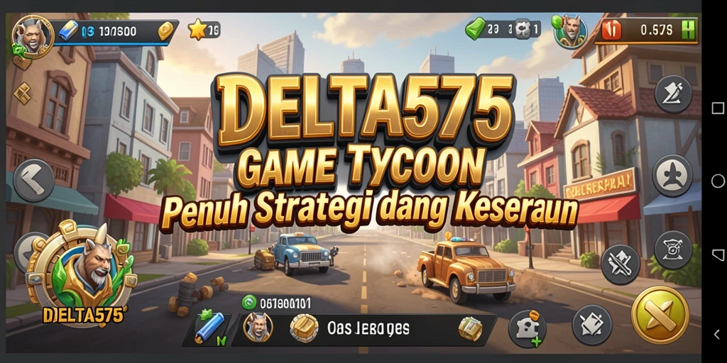 Gameplay seru dalam DELTA575 yang menantang manajemen bisnis.