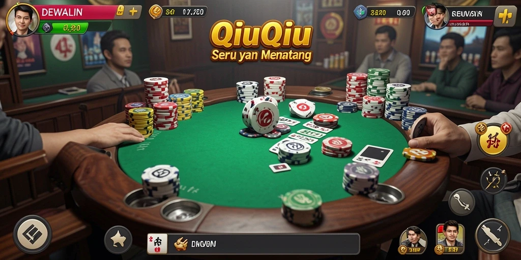 Tampilan gameplay seru DEWALIN saat bermain QiuQiu.
