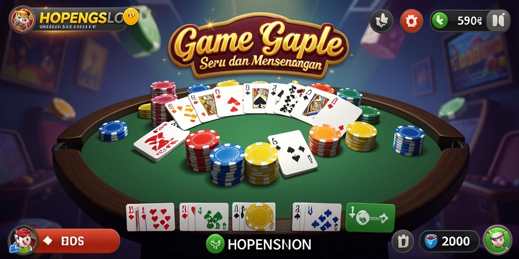 Tampilan gameplay Gaple yang menarik di HOPENGSLOT.