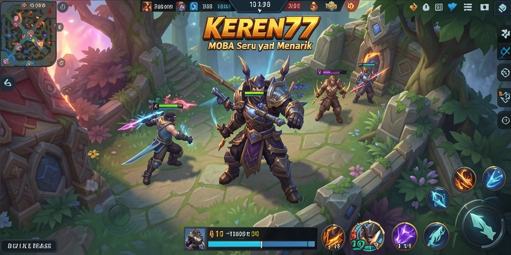 Tampilan menarik dari gameplay KEREN77 dengan aksi seru di arena.