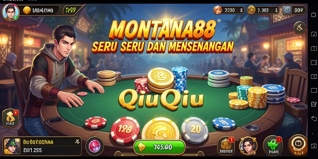 Tampilan gameplay QiuQiu yang menarik dalam MONTANA88.