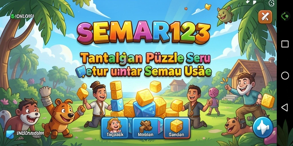 Tampilan gameplay SEMAR123 yang menantang dan penuh warna.