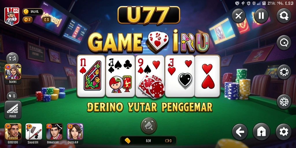 Tampilan menarik dari permainan Domino UT77 dengan fitur interaktif.