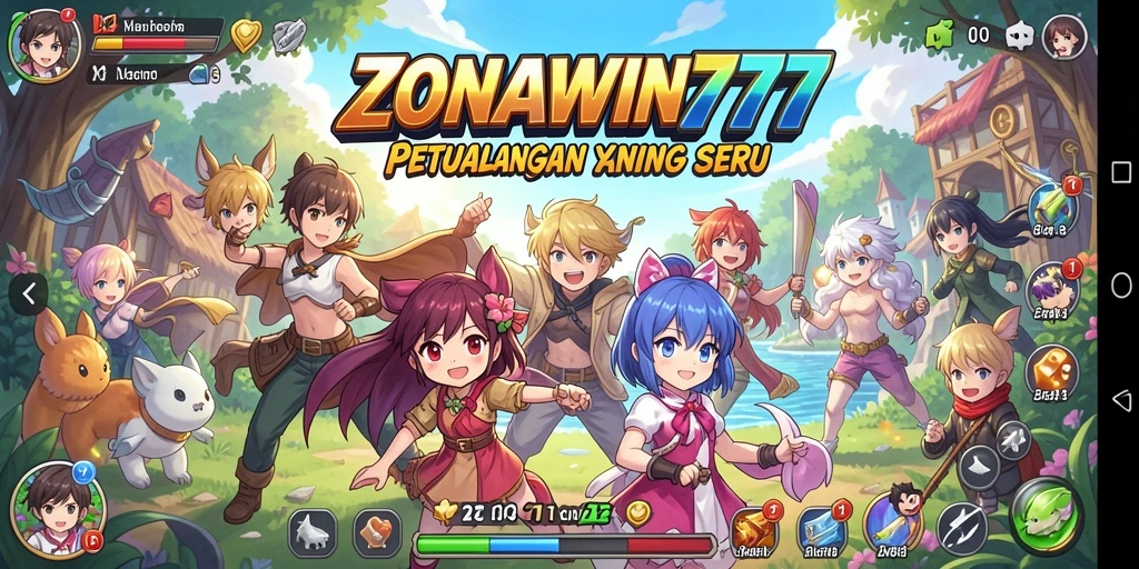 Gameplay seru dalam ZONAWIN777 dengan karakter anime yang menarik.