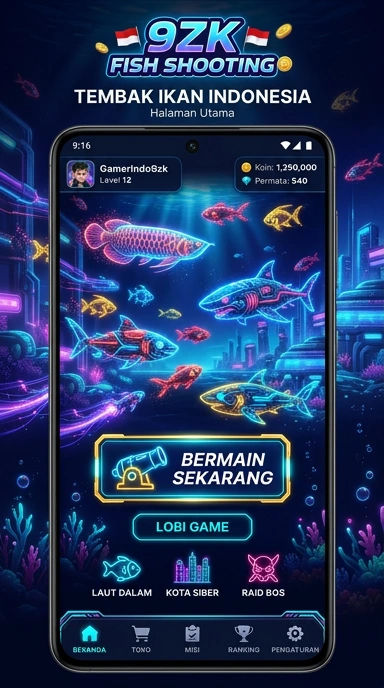 Tampilan antarmuka utama aplikasi 9zk yang mudah digunakan.